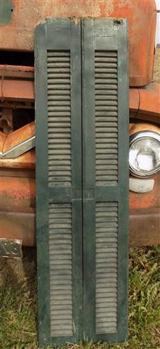 Shutters - Lot Wood Shutters Victorian Window Louver Plantation Door Mission Vintage, B37 by The Old Grainery (Any Room, A...