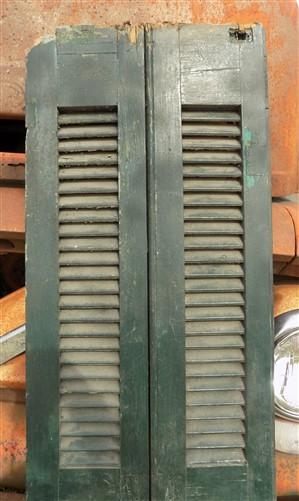 Shutters - Lot Wood Shutters Victorian Window Louver Plantation Door Mission Vintage, B37 by The Old Grainery (Any Room, A...