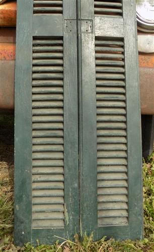 Shutters - Lot Wood Shutters Victorian Window Louver Plantation Door Mission Vintage, B37 by The Old Grainery (Any Room, A...