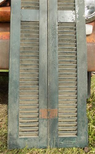 Shutters - Lot Wood Shutters Victorian Window Louver Plantation Door Mission Vintage, B37 by The Old Grainery (Any Room, A...