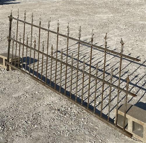 Wrought Iron Fence Panel, Architectural Salvage Grate, Garden Art, Vintage, X