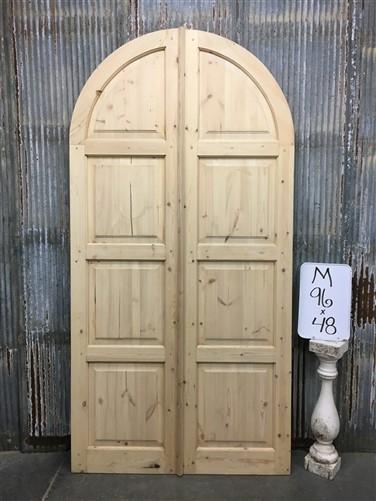 Arched French Double Doors (48x96) European Styled Doors, Panel Doors M2