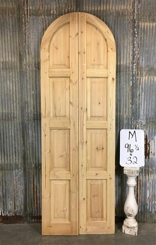 Arched French Double Doors (32x96.5) European Styled Doors, Panel Doors M5