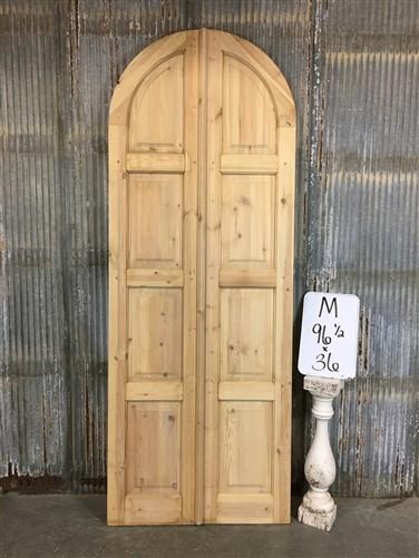 Arched French Double Doors (36x96.5) European Styled Doors, Panel Doors M4