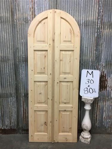 Arched French Double Doors (30x80.5) European Styled Doors, Panel Doors M3
