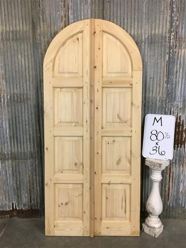 Arched French Double Doors (36x80.5) European Styled Doors, Panel Doors M6