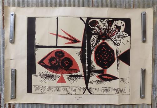 Art print - Picasso Vase of Flowers Print, Vintage Art Print, Composition au Vase de Fleurs, by The Old Grainery (accent,...