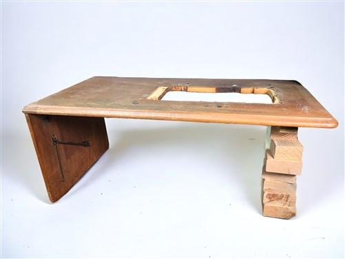 table top - Singer Wood Table Top, Treadle Sewing Machine Base, Cabinet Part Vintage L, by The Old Grainery (cabinet, cove...