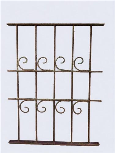 Fence Panel - Wrought Iron Fence Panel, Architectural Salvage Grate, Garden Art, Vintage, A35 by The Old Grainery (26 in,...
