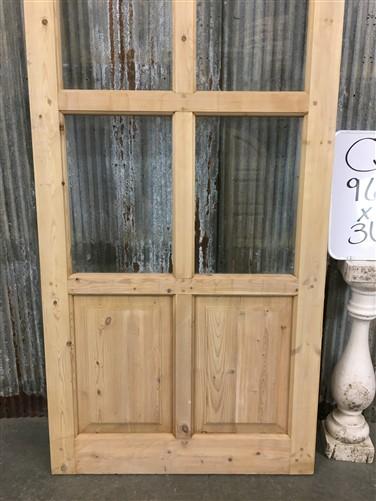 Arched French Single Door (36x96) 6 Pane Glass European Styled Door Q4