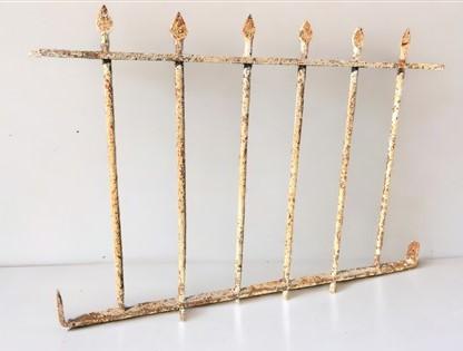 Wrought Iron Fence Panel, Architectural Salvage Grate, Garden Art, Vintage, A23