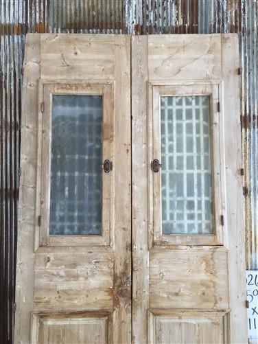 Antique French Double Doors (59.5x112) Iron Wood Doors, European Doors D264