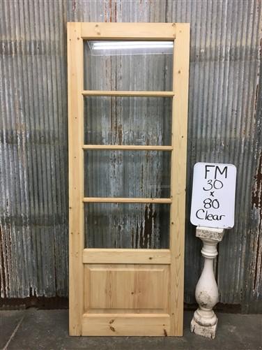 Door - French Single Door (30x80) 4 Pane Glass Door European Styled FM3 by The Old Grainery (antique doors, barn doors, di...