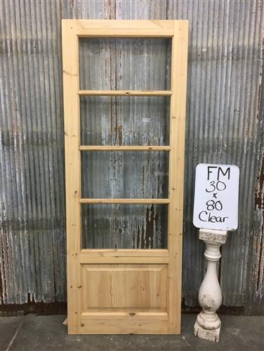 Door - French Single Door (30x80) 4 Pane Glass Door European Styled FM3 by The Old Grainery (antique doors, barn doors, di...