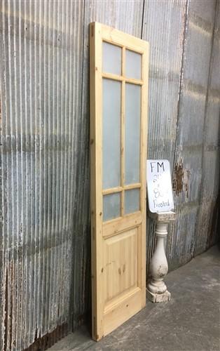 French Single Door (24x80.5) 6 Pane Frosted Glass European Styled Door FM8