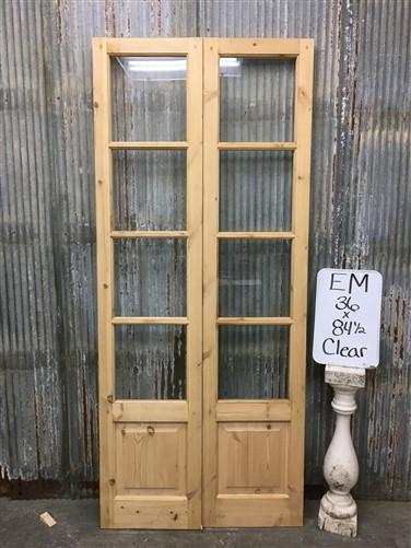 French Double Door (36x84.5) 4 Pane Glass European Styled Door EM13
