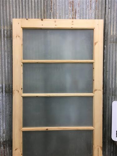 Door - French Single Door (36x80.5) 4 Pane Frosted Glass Door European Styled FM14 by The Old Grainery (antique doors, bar...