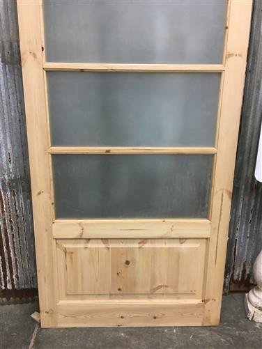 Door - French Single Door (36x80.5) 4 Pane Frosted Glass Door European Styled FM14 by The Old Grainery (antique doors, bar...