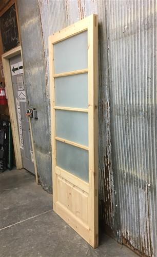 Door - French Single Door (36x80.5) 4 Pane Frosted Glass Door European Styled FM14 by The Old Grainery (antique doors, bar...