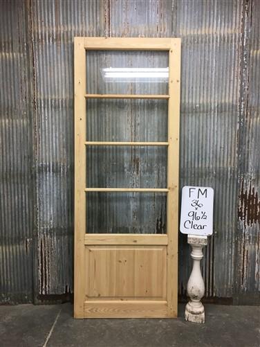 French Single Door (36x96.5) 4 Pane Glass Door European Styled FM15