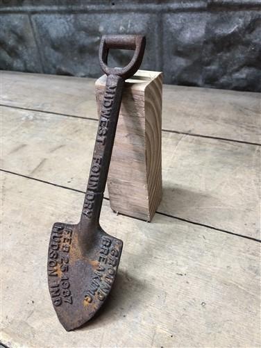 Souvenoir - 1987 Midwest Foundry Ground Breaking Ceremony Shovel, Hudson Indiana, A, by The Old Grainery (cast iron, colle...