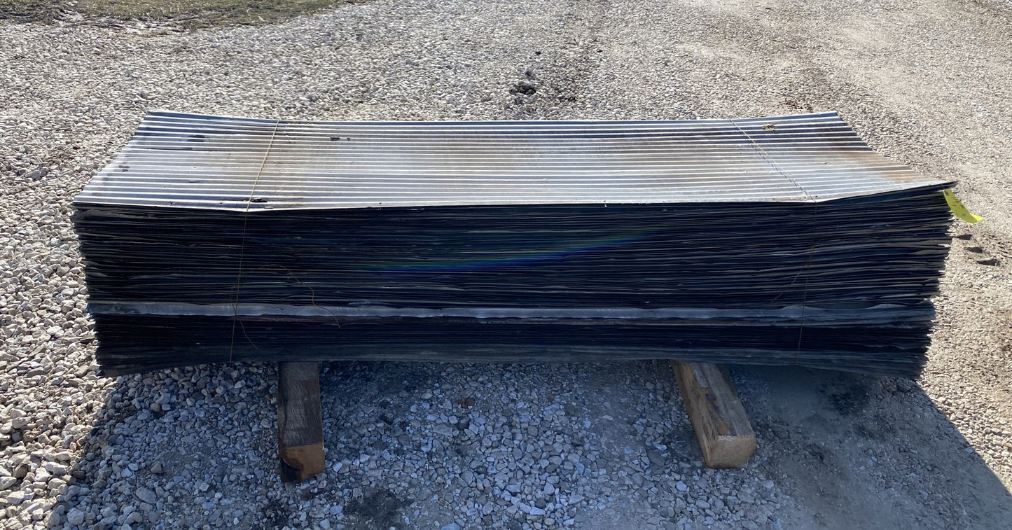 116 Sheets Barn Tin, Corrugated Metal Reclaimed Salvage, 7' Long 1624 sq ft, A74