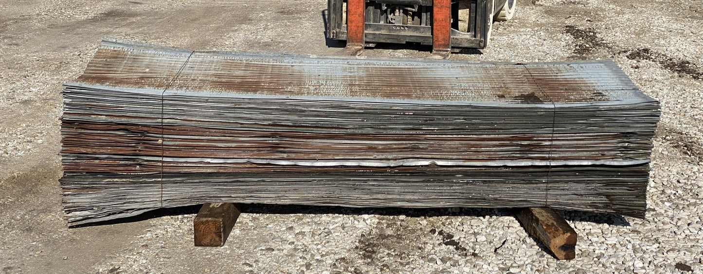 116 Sheets Barn Tin, Corrugated Metal Reclaimed Salvage, 7' Long 1624 sq ft, A74