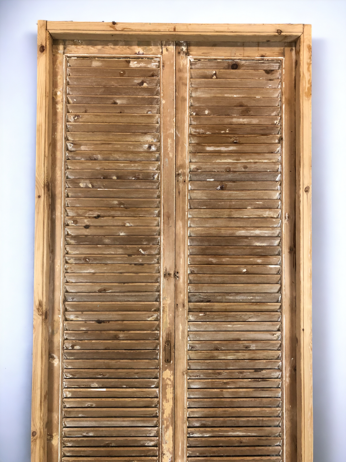 Door - Antique Shutter French Double Doors with Jamb (37x90) European Panel Door S19 by The Old Grainery (antique doors, b...
