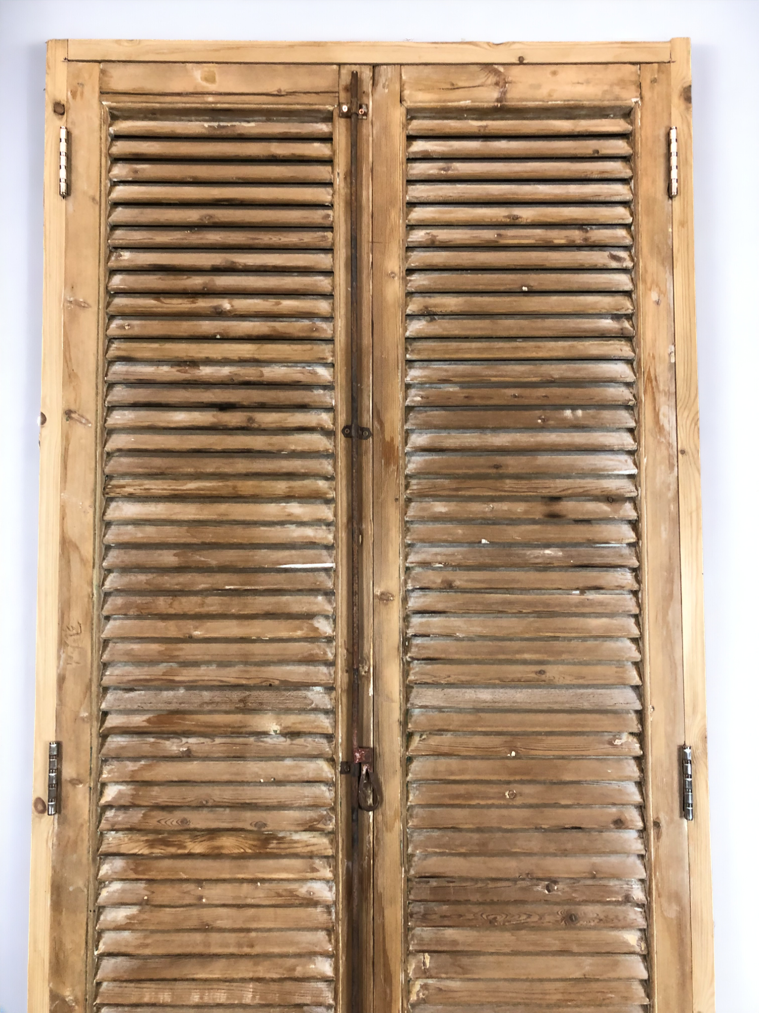 Door - Antique Shutter French Double Doors with Jamb (37x90) European Panel Door S19 by The Old Grainery (antique doors, b...