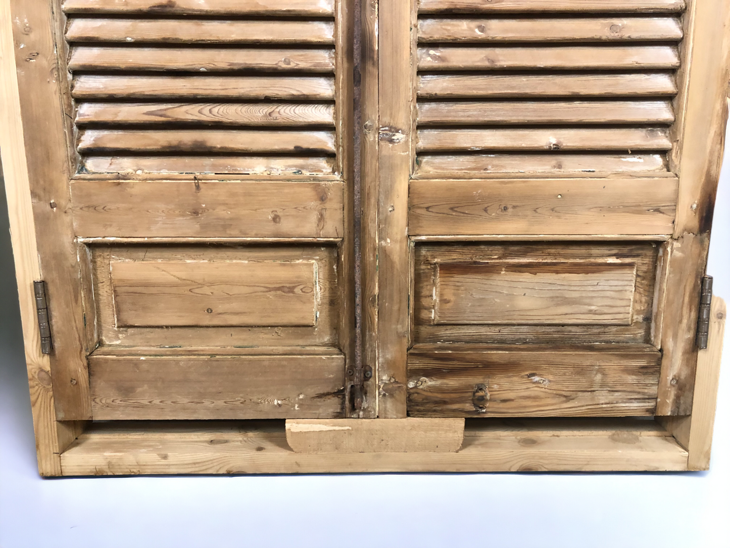 Door - Antique Shutter French Double Doors with Jamb (37x90) European Panel Door S19 by The Old Grainery (antique doors, b...