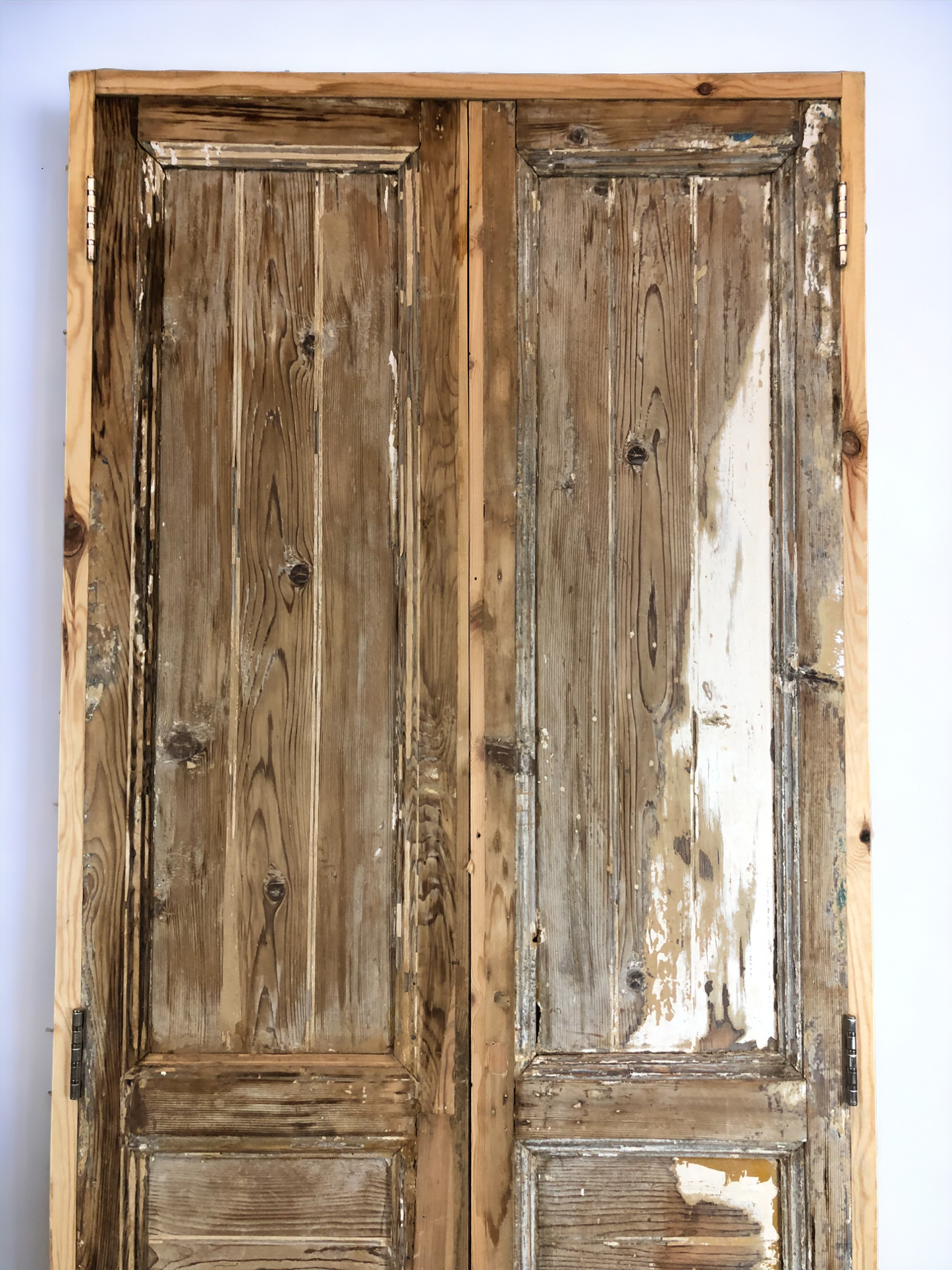 Antique Encased French Double Doors (37x95.5) European Panel Doors With Jamb S20