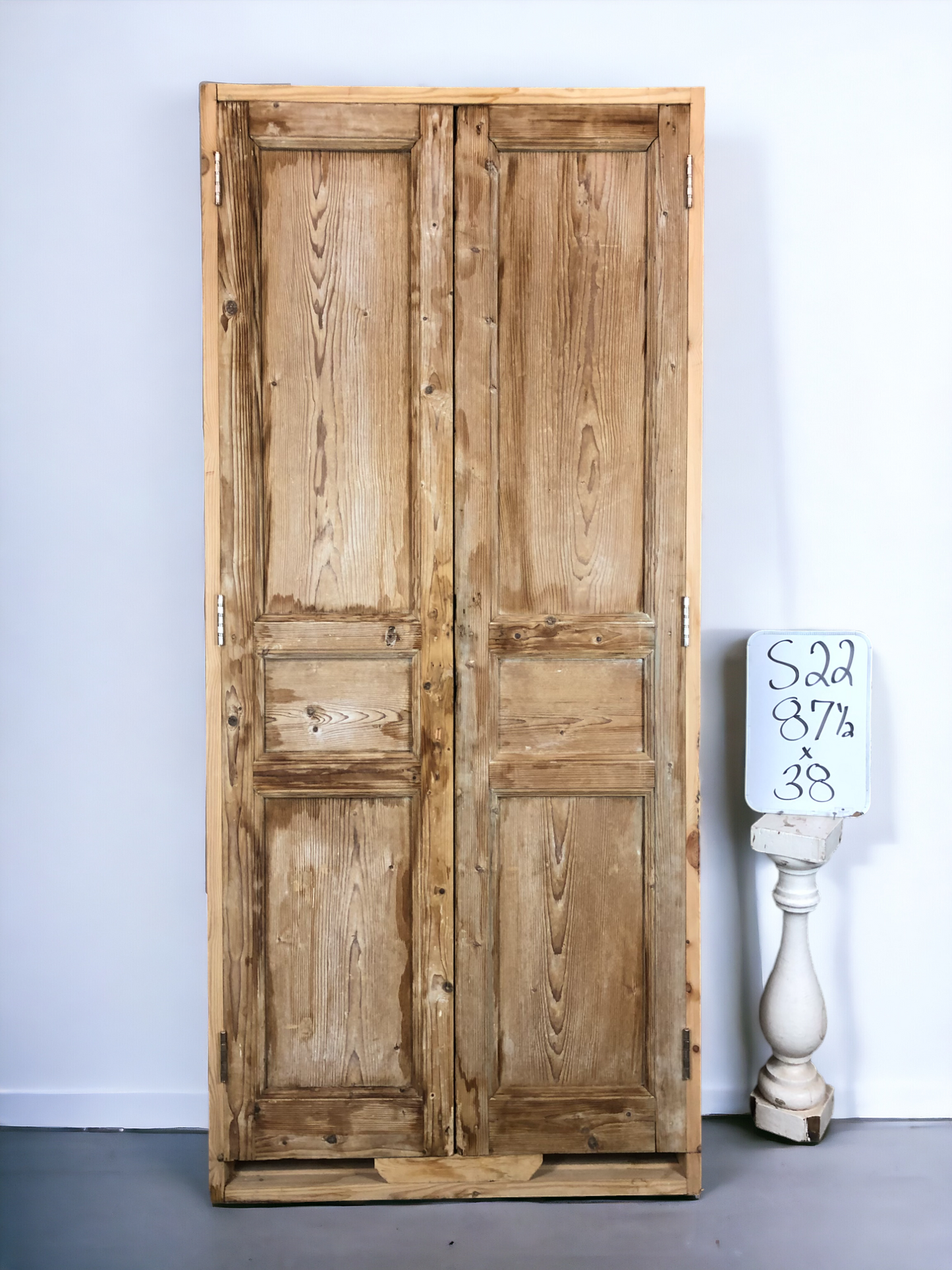 Antique French Double Doors with Jamb (38x87.5) European Panel Doors S22