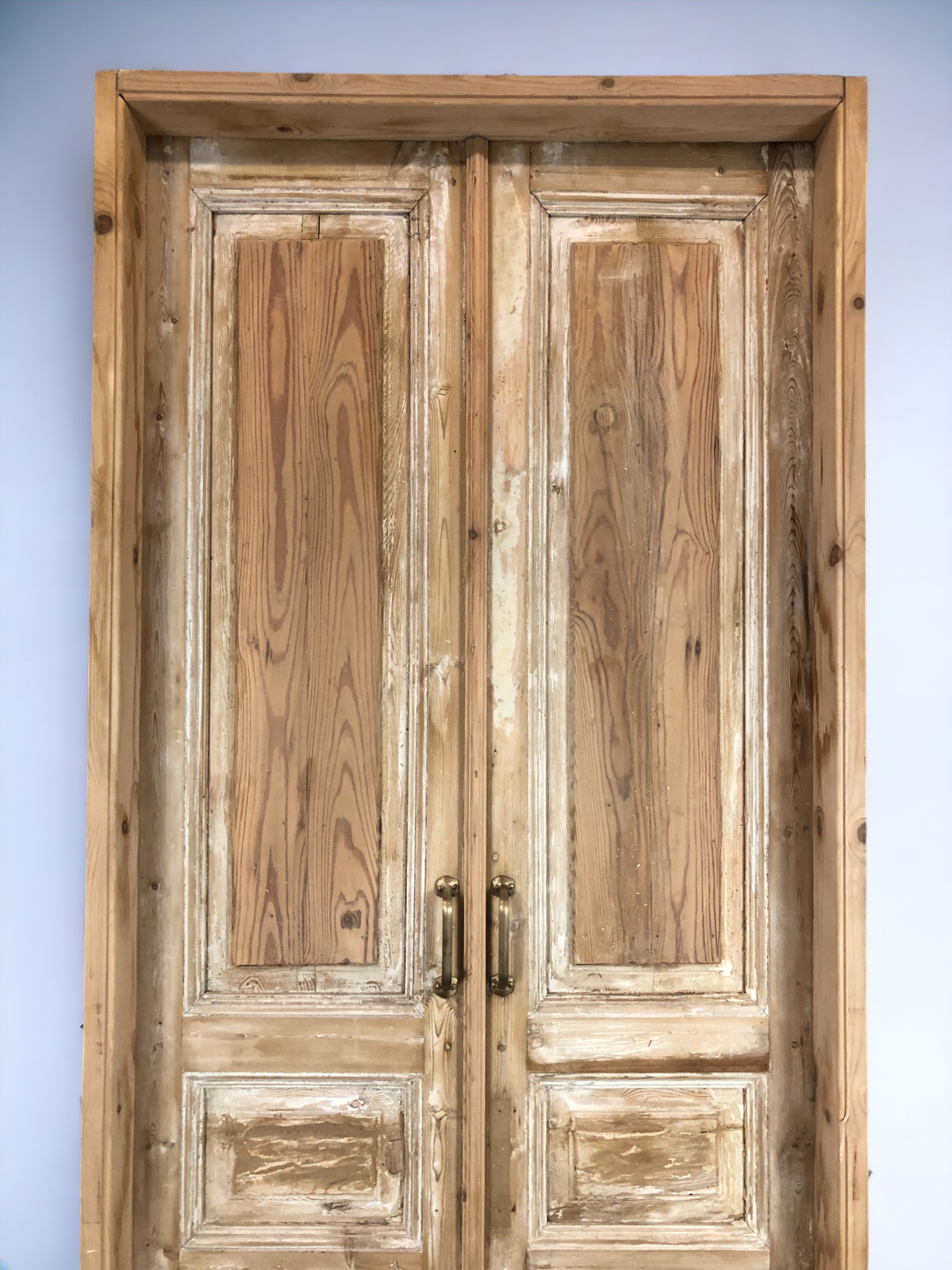 Antique French Double Doors with Jamb (39x95) European Panel Doors S23