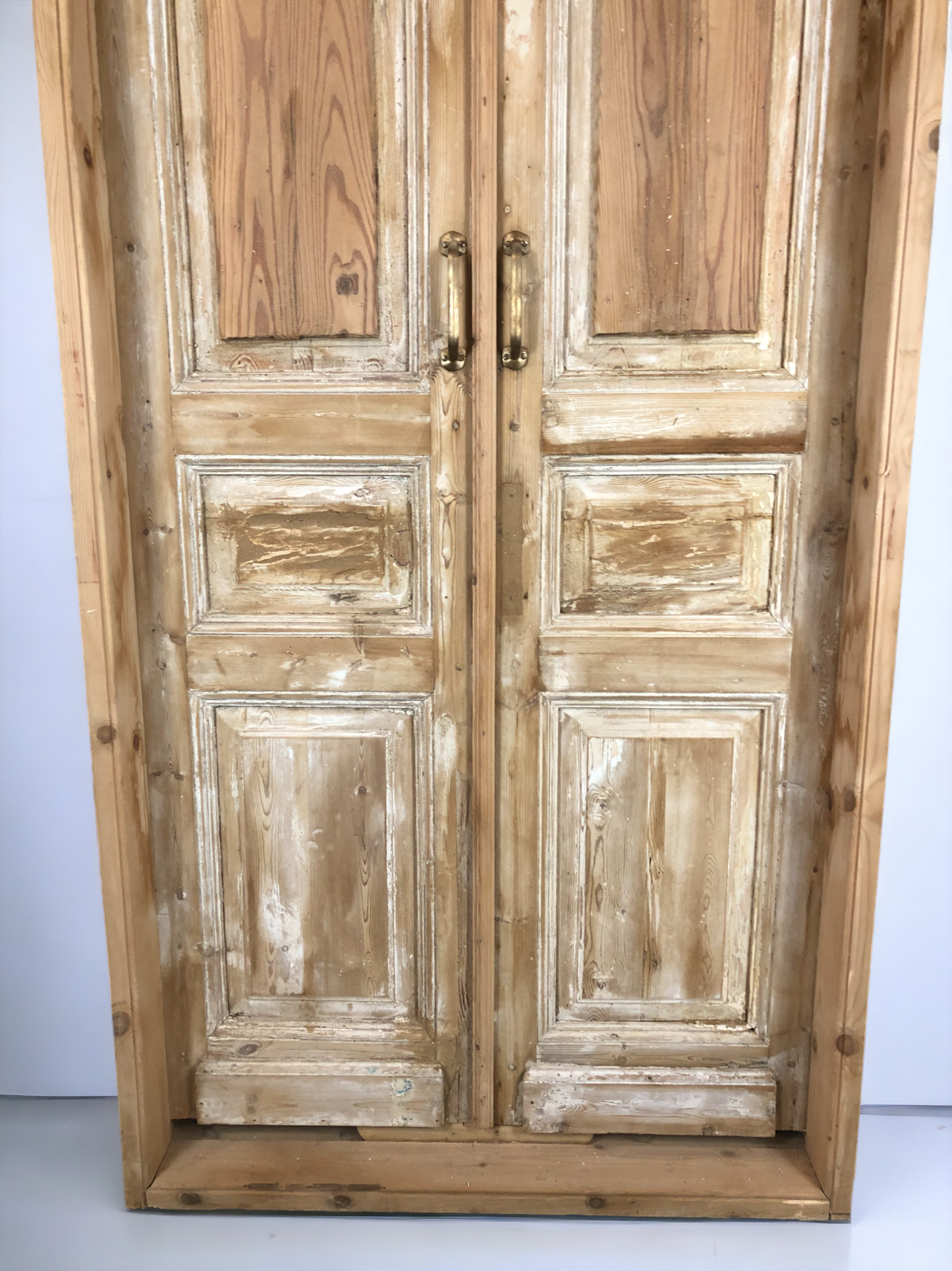 Antique French Double Doors with Jamb (39x95) European Panel Doors S23
