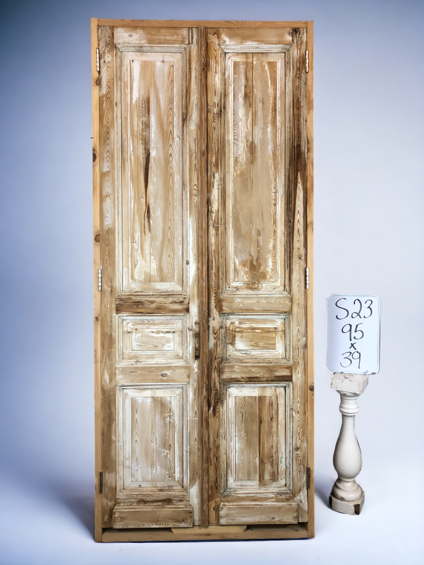 Antique French Double Doors with Jamb (39x95) European Panel Doors S23