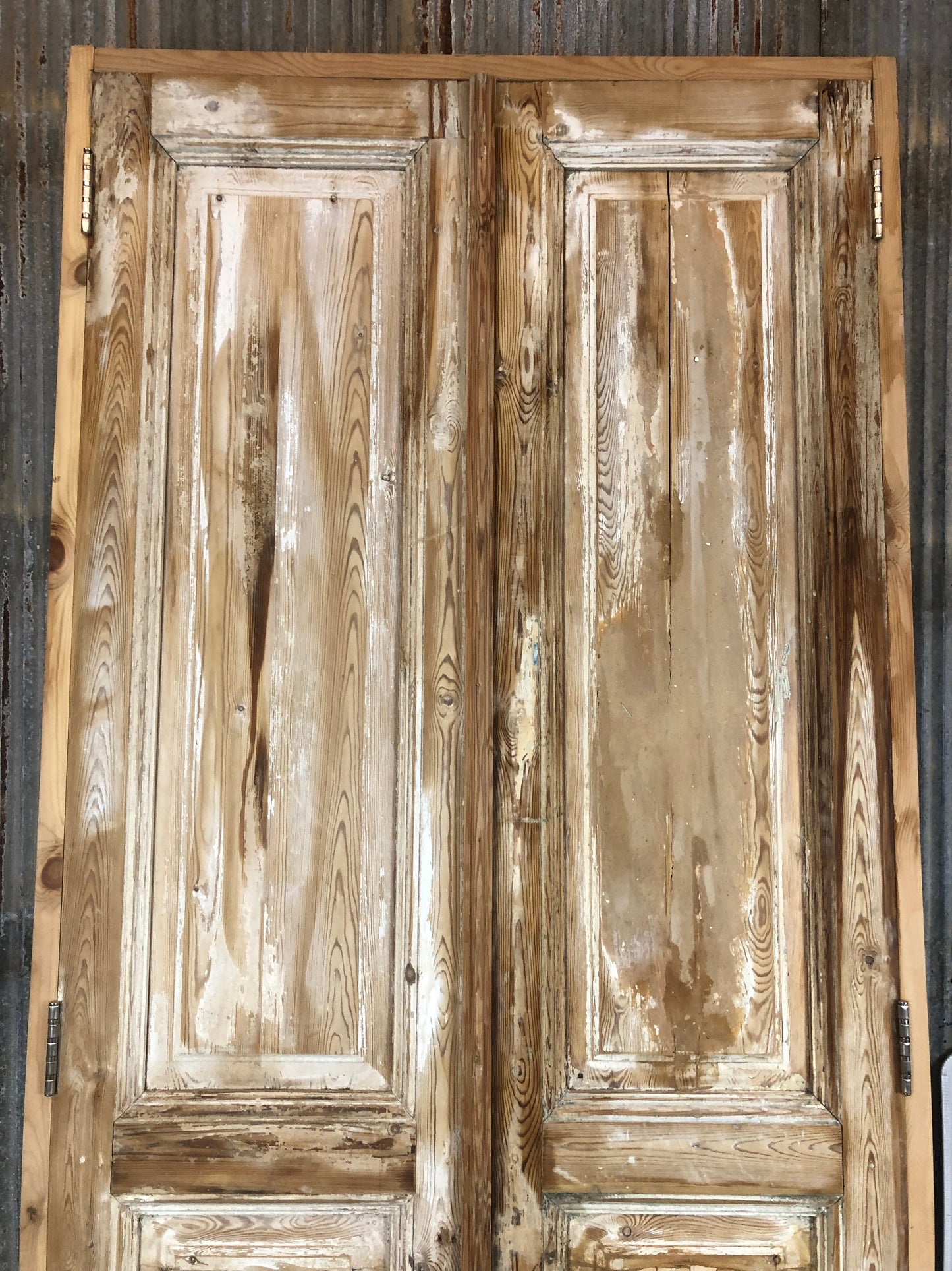 Antique French Double Doors with Jamb (39x95) European Panel Doors S23