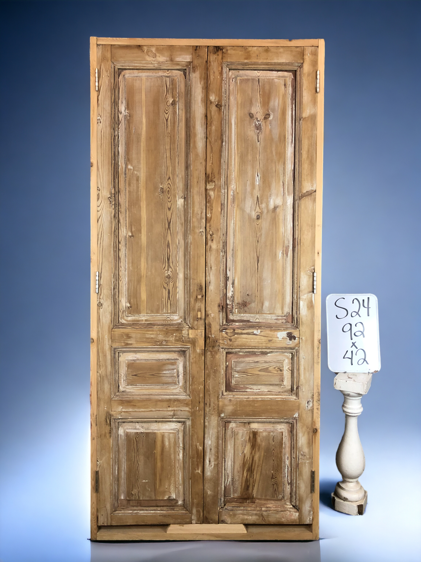 Antique French Double Doors with Jamb (42x92) European Panel Doors S24