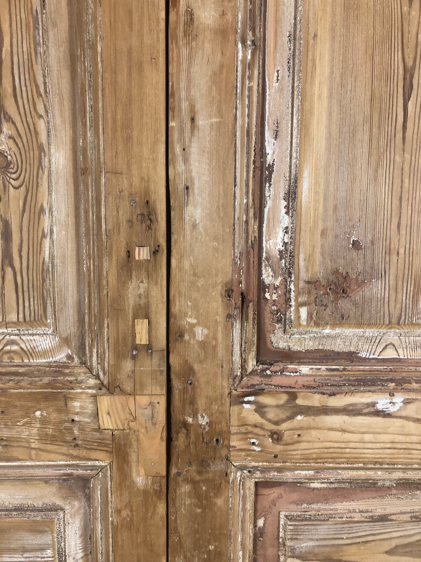 Antique French Double Doors with Jamb (42x92) European Panel Doors S24