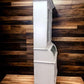 Curved Door 6'10" White Kitchen Cabinet, Kitchen Storage, Pantry Cupboard G