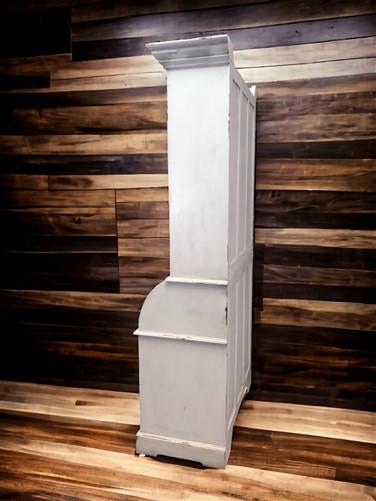 Curved Door 6'10" White Kitchen Cabinet, Kitchen Storage, Pantry Cupboard G