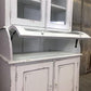 Curved Door 6'10" White Kitchen Cabinet, Kitchen Storage, Pantry Cupboard G