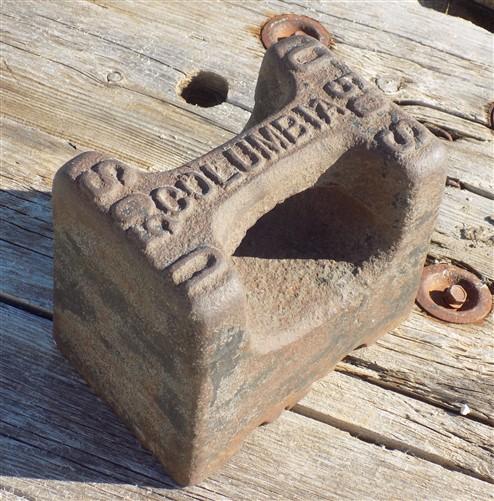 Scale Weight - 50 Lb US Columbia Platform Scale Weight Doorstop Hitching Post Anvil Swage A30, by The Old Grainery (50, co...