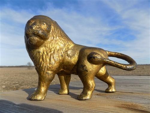 Doorstop - Cast Iron Door Stop Lion Statue, Victorian Era Figurine, Lion Art Sculpture, by The Old Grainery (art, Cast Iro...