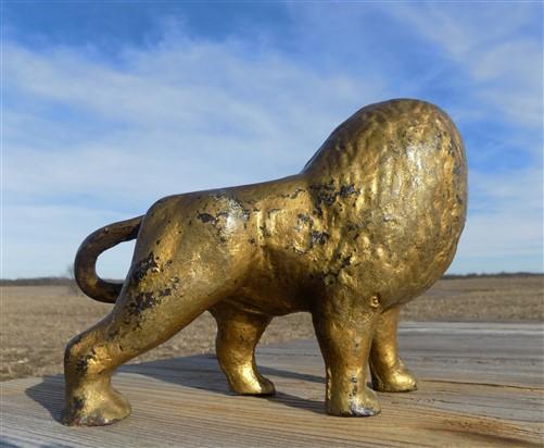 Doorstop - Cast Iron Door Stop Lion Statue, Victorian Era Figurine, Lion Art Sculpture, by The Old Grainery (art, Cast Iro...