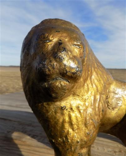Doorstop - Cast Iron Door Stop Lion Statue, Victorian Era Figurine, Lion Art Sculpture, by The Old Grainery (art, Cast Iro...
