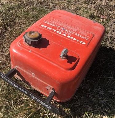 Gas tank - 6 Gallon Chrysler Tote Tank, Gasoline Gas Can, Outboard Boat Motor Vintage B, by The Old Grainery (6 gallon, bo...