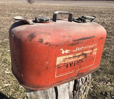 Gas Can - 6 Gallon Johnson Gasoline Gas Fuel Tank, Gas Can Outboard Boat Motor Vintage A11 by The Old Grainery (6 gallon,...