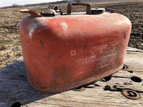 Gas tank - 6 Gallon OMC Gasoline Gas Fuel Tank, Vintage Outboard Boat Motor Gas Can A16, by The Old Grainery (6 gallon, bo...