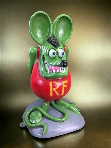 advertising - 3' Rat Fink Statue, Ed Big Daddy Roth Kustom Kulture Rat Rod Street Rod Decor by The Old Grainery (Aluminum,...