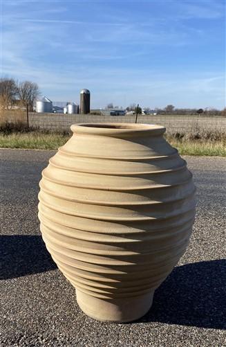 Olive Jar - Ribbed Olive Jar, Greek Pottery, Outdoor Planter, Terracotta, Greek Olive Jar, A by The Old Grainery (Country...